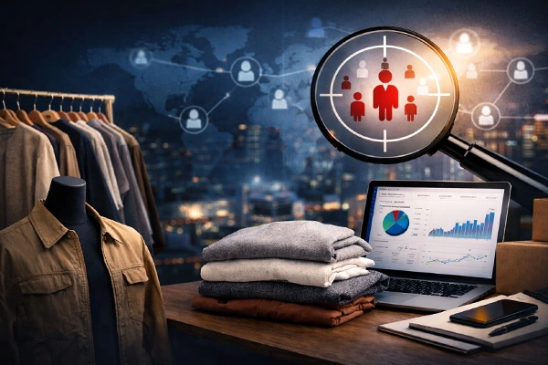 Strategi menentukan target market untuk brand clothing melalui riset audiens, analisis data, dan segmentasi pasar agar penjualan meningkat.